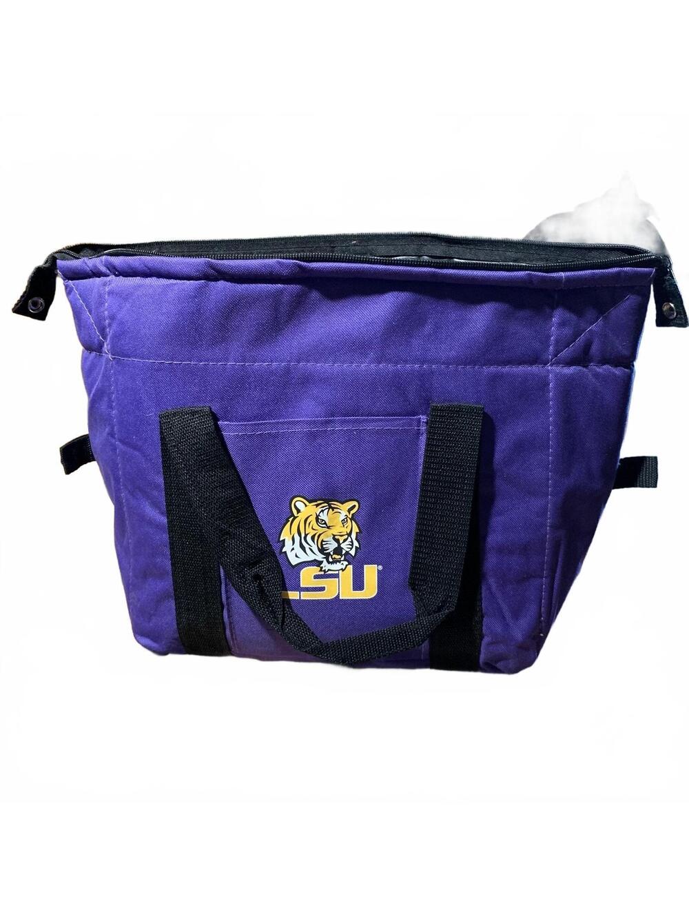 Logo Brands LSU Tigers Cooler Tote Bag Purple Insulated Zip Top One Size